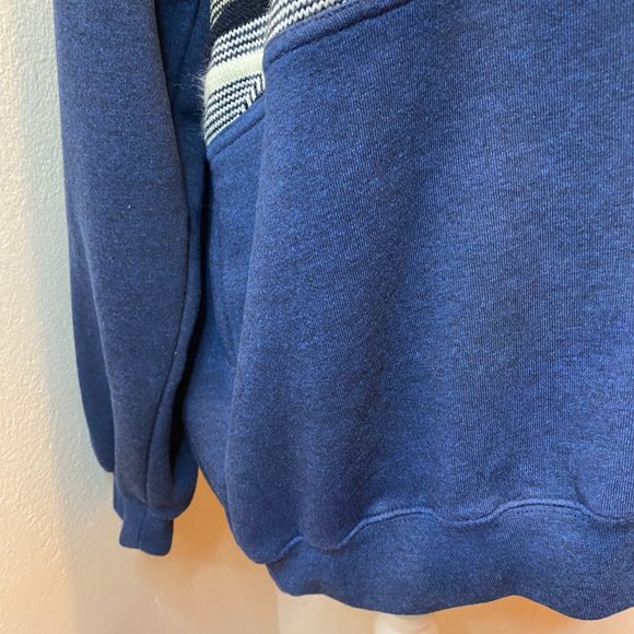Apparel Zone Mens Blue Long Sleeve Collared Pullover Sweatshirt - Picture 7 of 9